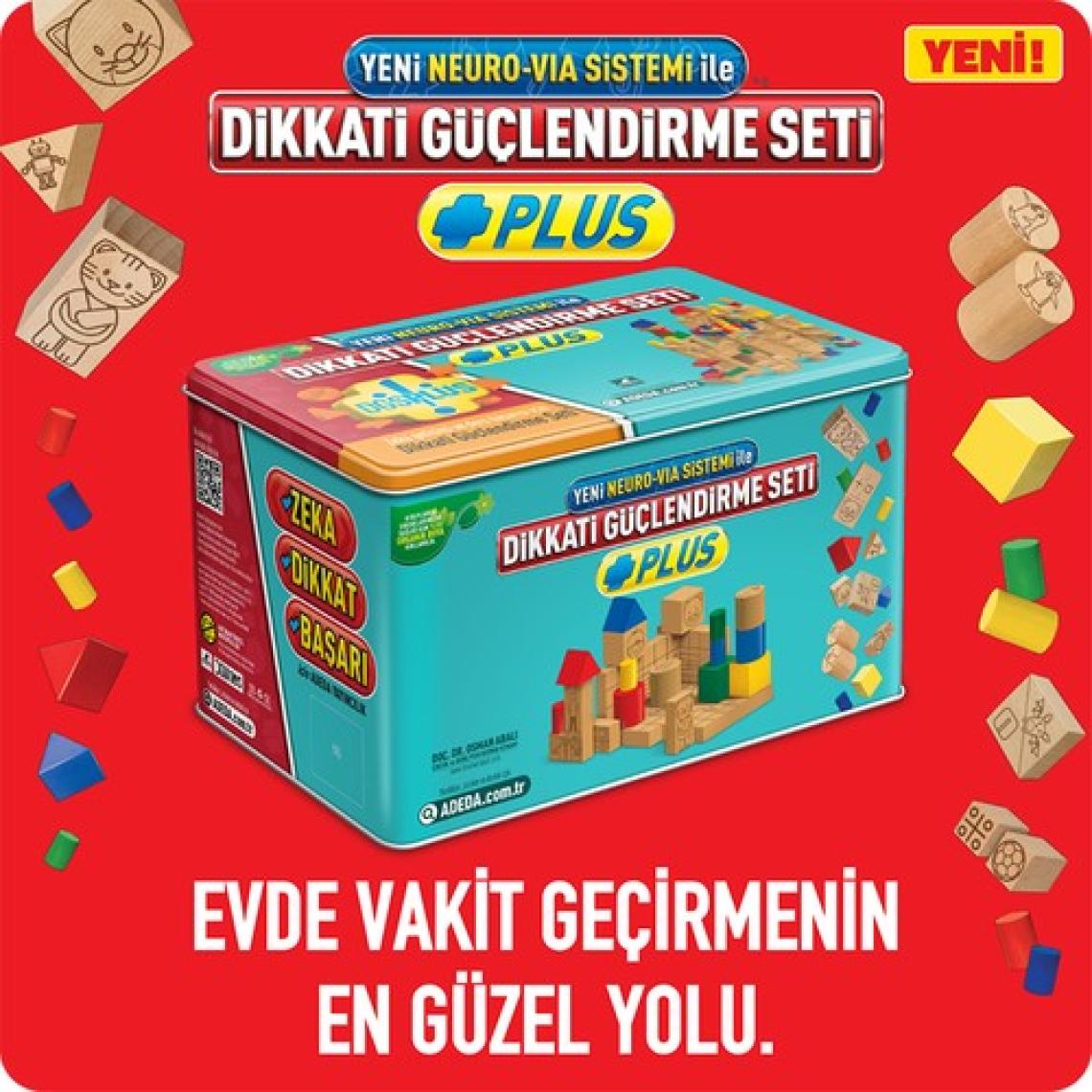 Adeda Yayıncılık Dikkati Güçlendirme Seti Plus Metal Kutu (5 Yaş) - Osman Abalı