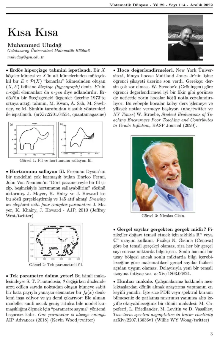 Matematik Dünyası Dergisi SAYI:114