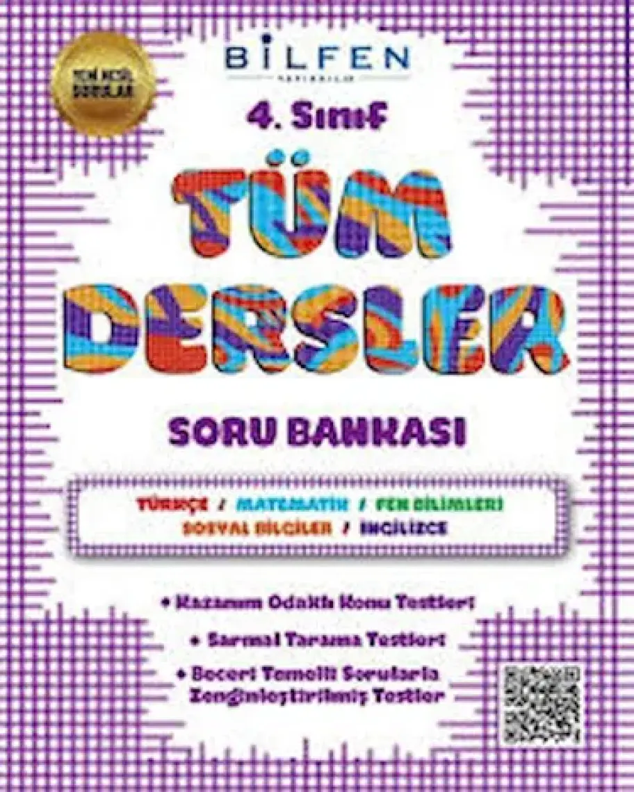 BİLFEN 4. SINIF TÜM DERSLER SORU BANKASI	 YENİ KAPAK