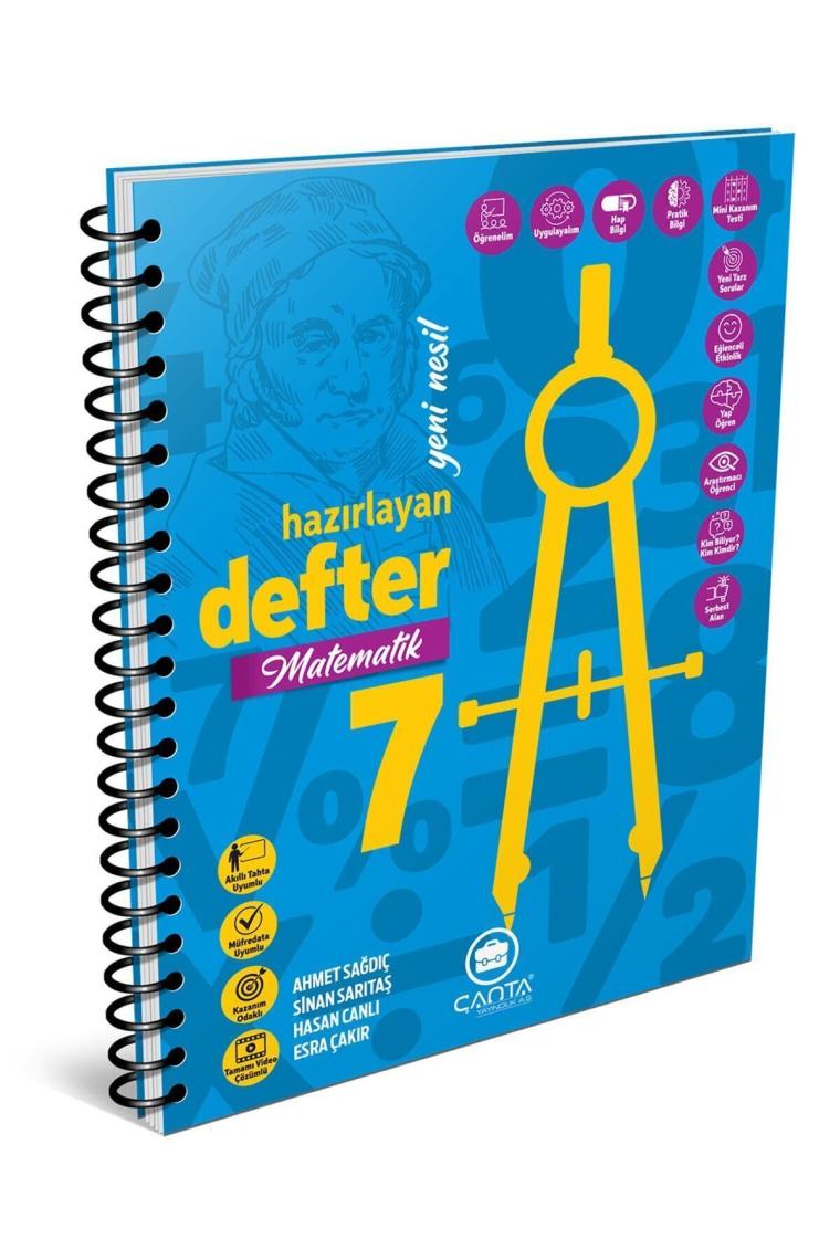 Çanta Yayınları 7 Sınıf Matematik Okula Yardımcı Hazırlayan Defter Akıllı