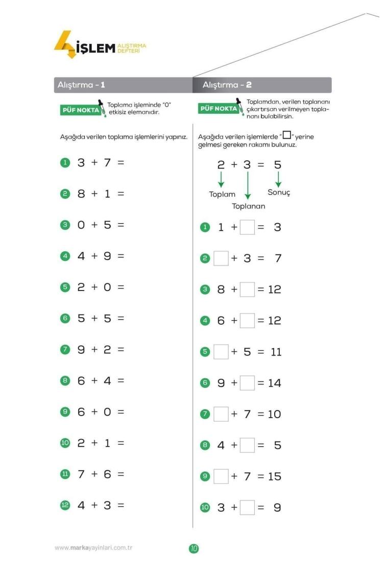 Tüm Ösym Ve Meb Sınavları Için 4 Işlem Antrenmanlarla Matematik Alıştırma Defteri