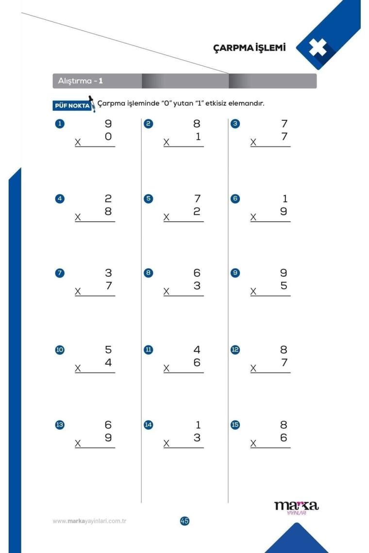 Tüm Ösym Ve Meb Sınavları Için 4 Işlem Antrenmanlarla Matematik Alıştırma Defteri