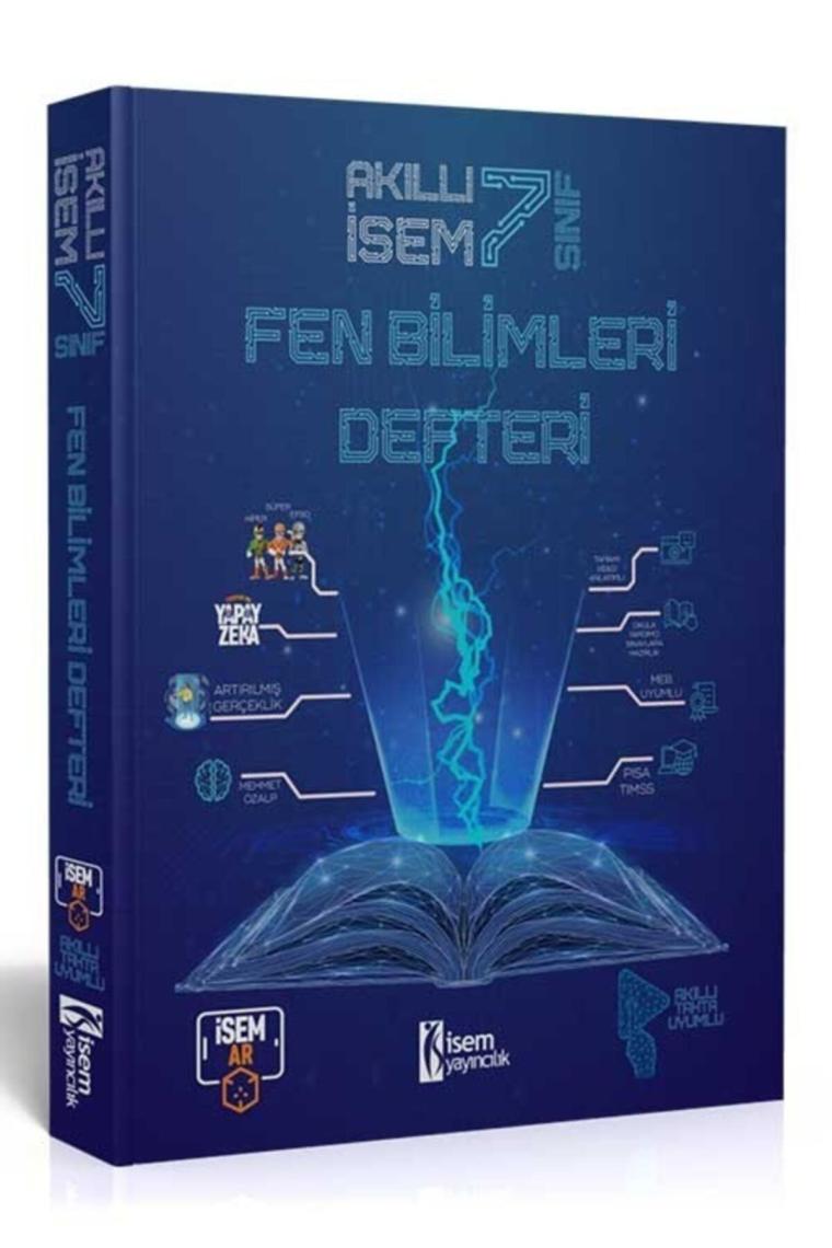 İsem 2025 7. Sınıf Akıllı İsem Fen Bilimleri Defteri Ayraç Hediyeli