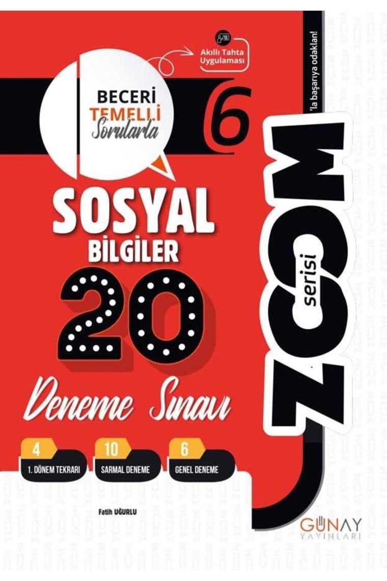 Günay Yayınları 6. Sınıf Sosyal Bilgiler 20'li Branş Denemeler