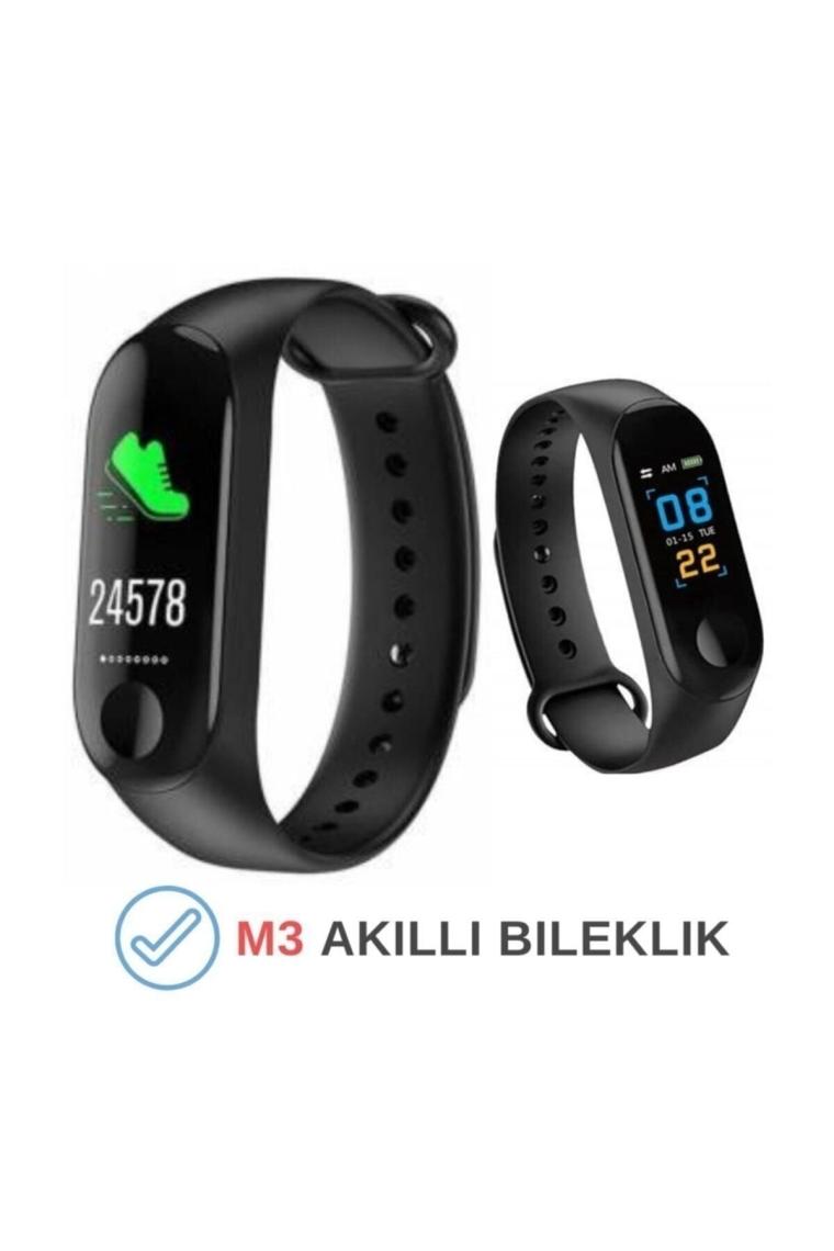 Teknomila Siyah M3 Band Spor Modları, Nabız Ölçer Akıllı Bileklik Akıllı Saat M3BAND