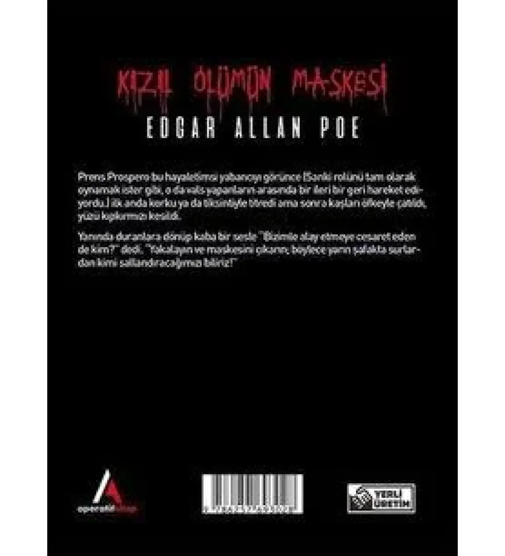 Kızıl Ölümün Maskesi - Edgar Allan Poe - Cep Boy Aperatif Tadımlık Kitaplar