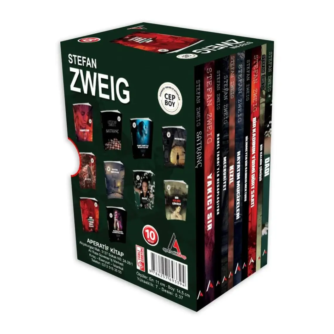 Aperatif Kitap Yayınları Stefan Zweig Seti 10 Kitap Cep Boy Aperatif Tadımlık Kitaplar