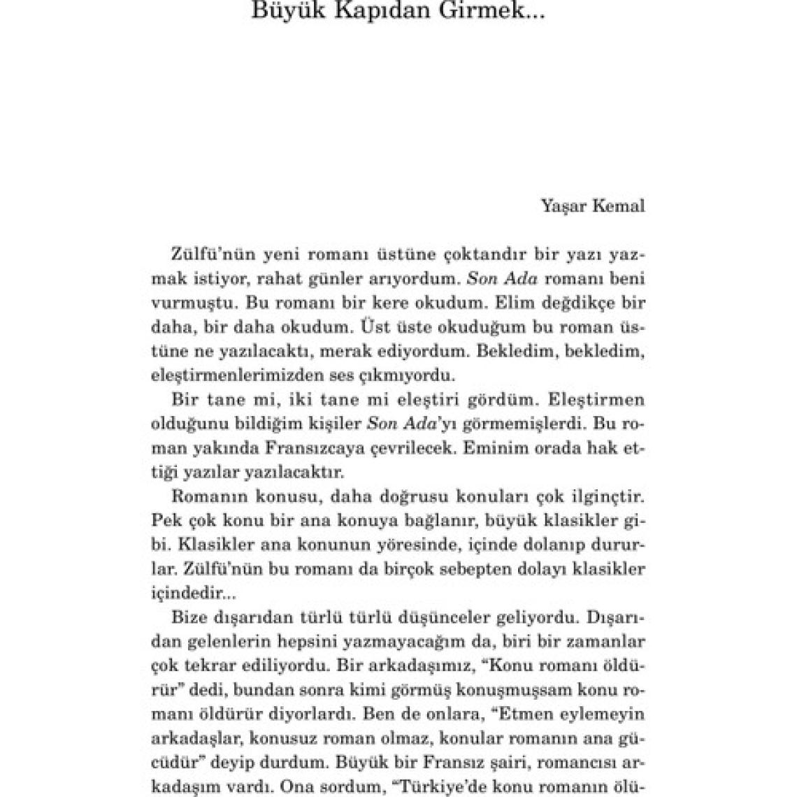 Son Ada - Zülfü Livaneli