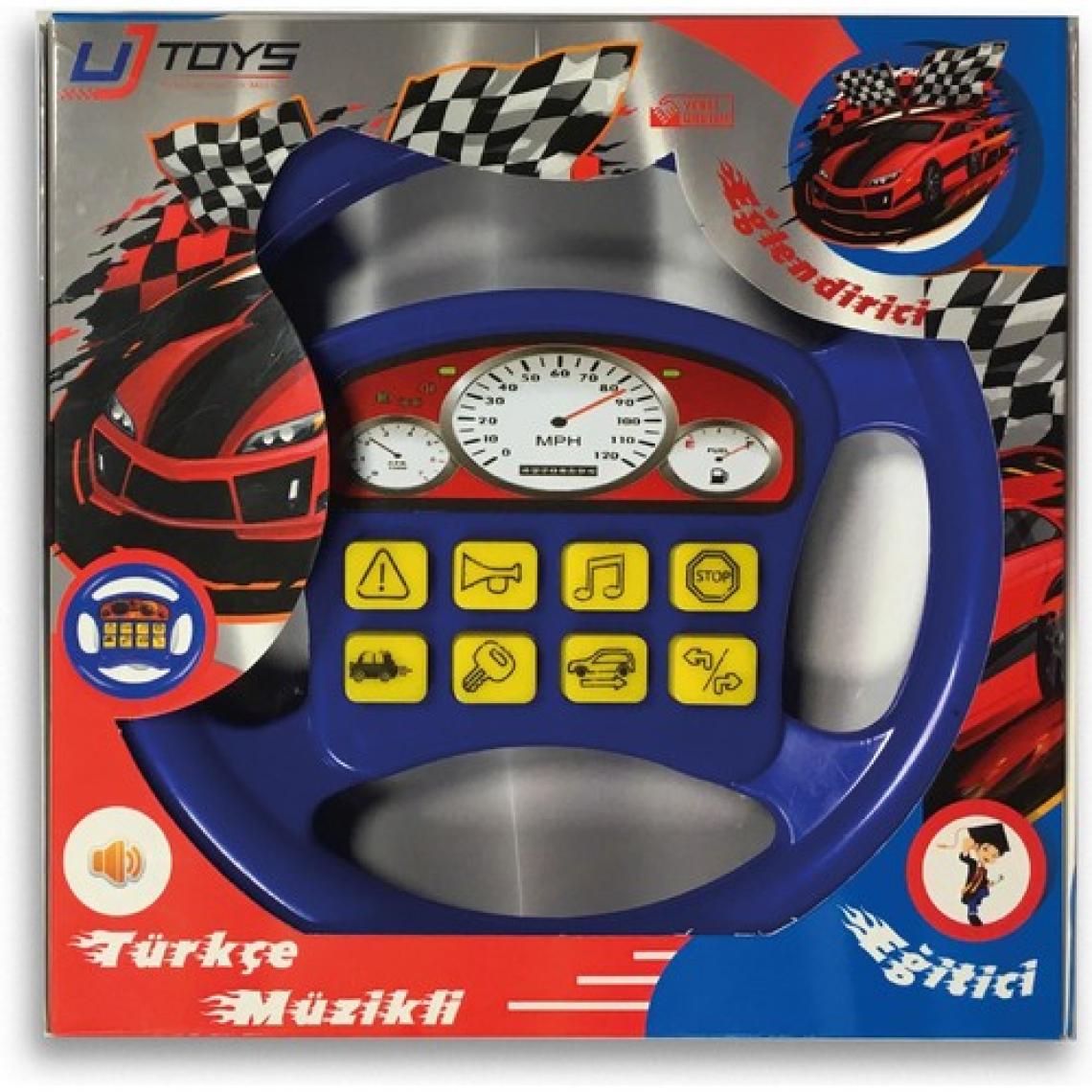 UJ Toys Türkçe Müzikli Kutulu Direksiyon-Mavi