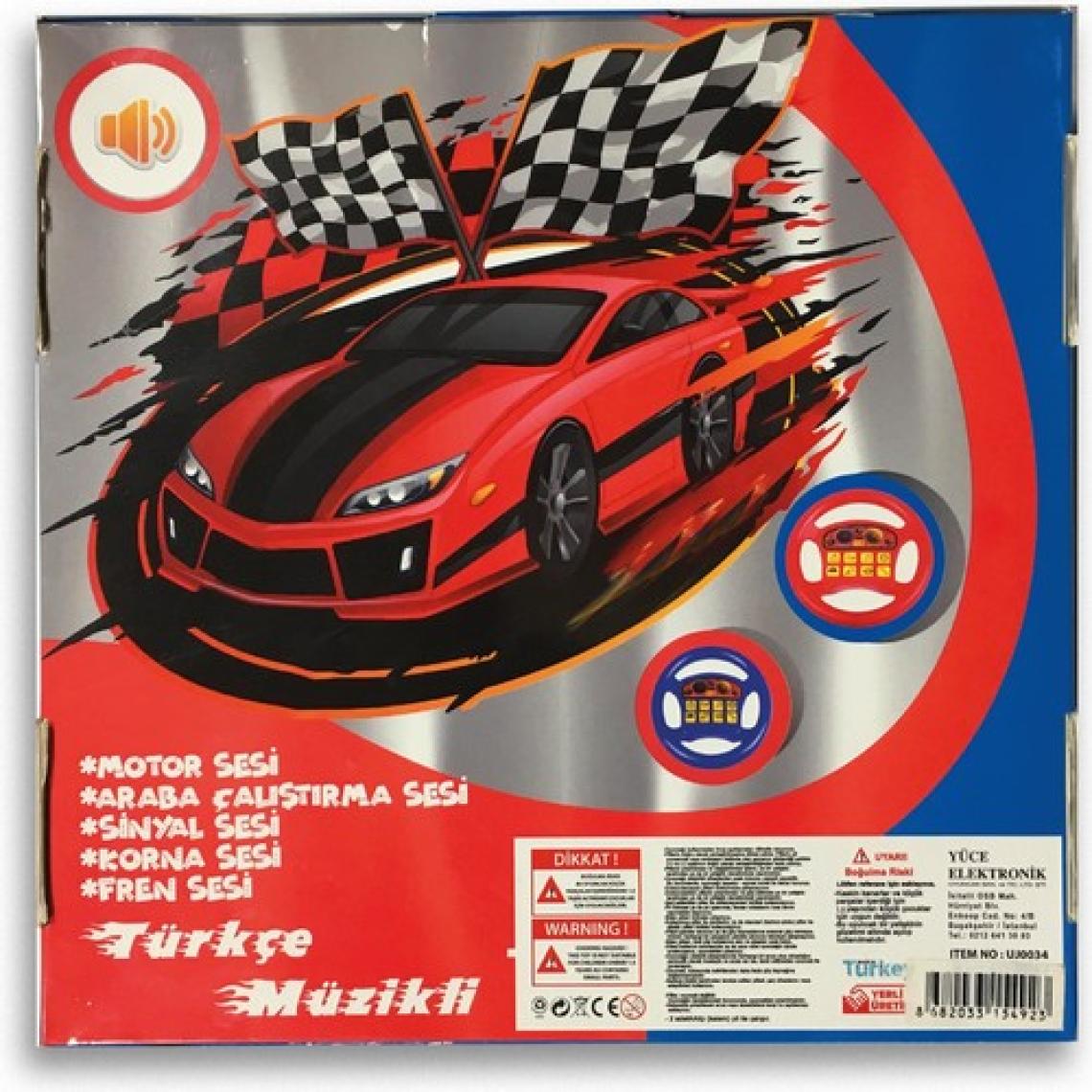 UJ Toys Türkçe Müzikli Kutulu Direksiyon-Mavi