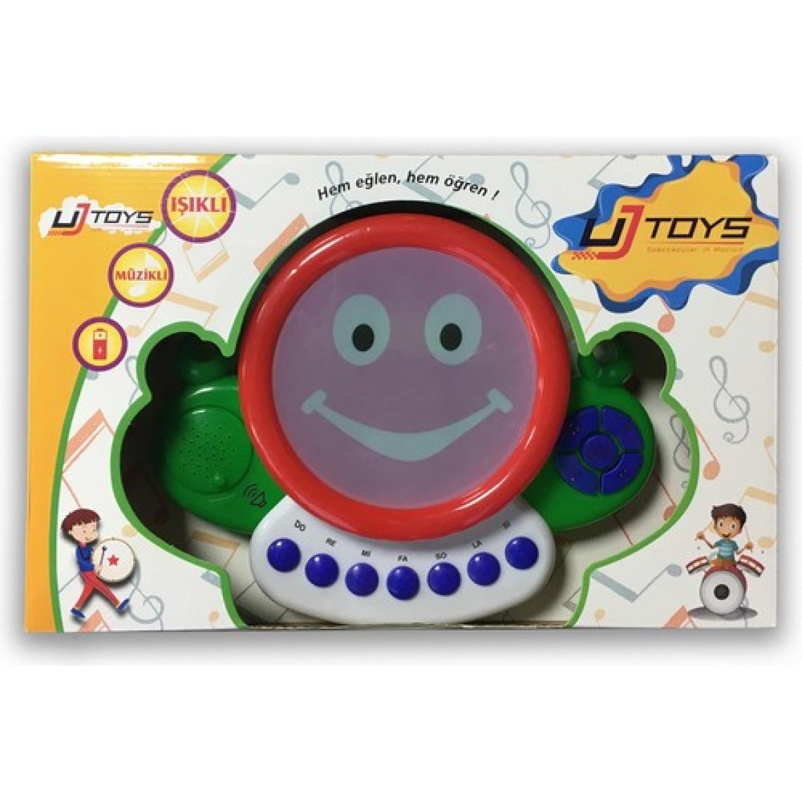 UJ Toys Işıklı Müzikli Notalı Neşeli Pilli Davul