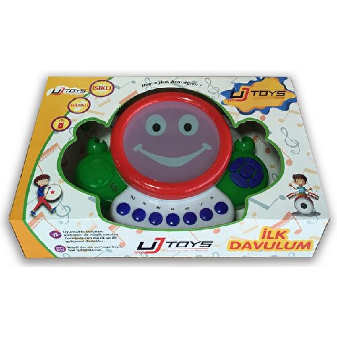 UJ Toys Işıklı Müzikli Notalı Neşeli Pilli Davul