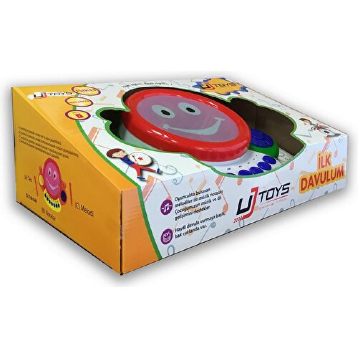 UJ Toys Işıklı Müzikli Notalı Neşeli Pilli Davul