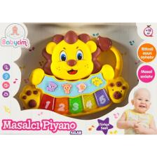 Babycim Birlik Oyuncak Masalcı Piyano Aslan Sarı
