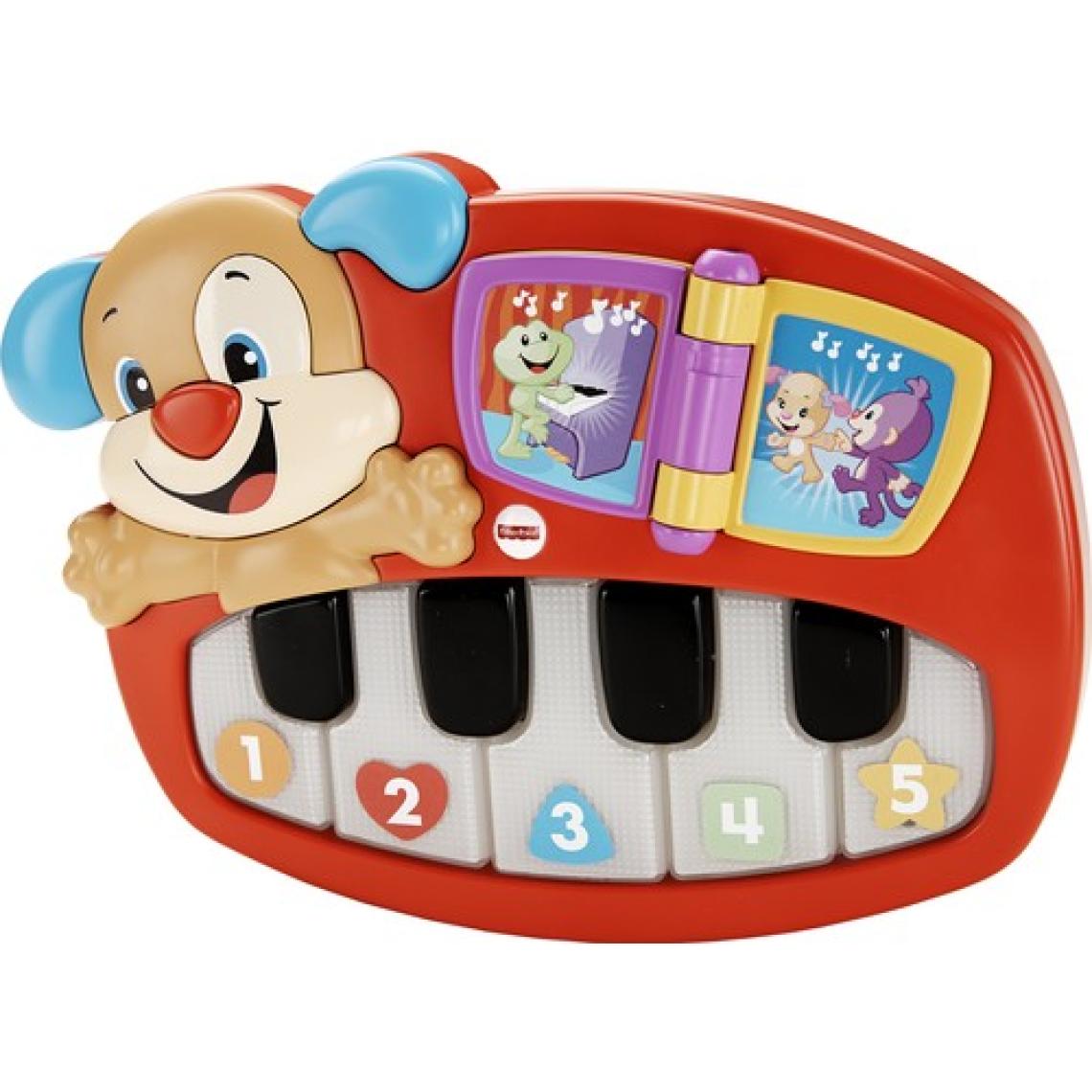 Fisher-Price Eğlen & Öğren  Eğitici Köpekçiğin Piyanosu (Türkçe) 5 Işıklı Piyano Tuşu 30+ Şarkı DLK19