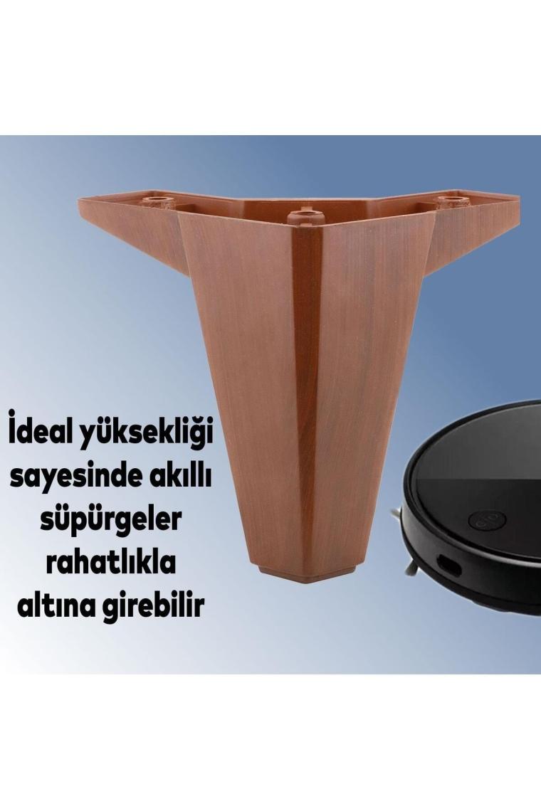 Sedir Lüks Mobilya Kanepe Koltuk Baza Tv Ünitesi Yükseltici Ayağı Ayakları 12 Cm Ahşap Desenli Ayak