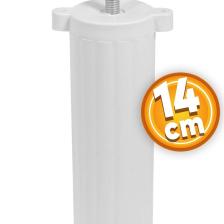 Ayarlanabilir Mobilya Kanepe Baza Koltuk Destek Ayağı M8 Civata Ayarlı Beyaz Ayakları 14 Cm