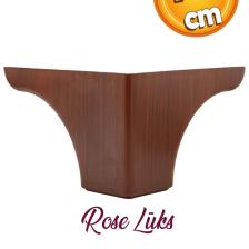 Rose Lüks Mobilya Kanepe Sehpa Koltuk Baza Yükseltici Ayağı 10 Cm Kahverengi Ahşap Desenli Ayakları