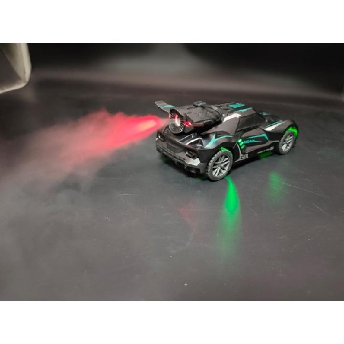Rc Spray Uzaktan Kumandalı Şarjlı Duman Atan Oyuncak Araba 18 cm Siyah LED Işıklı