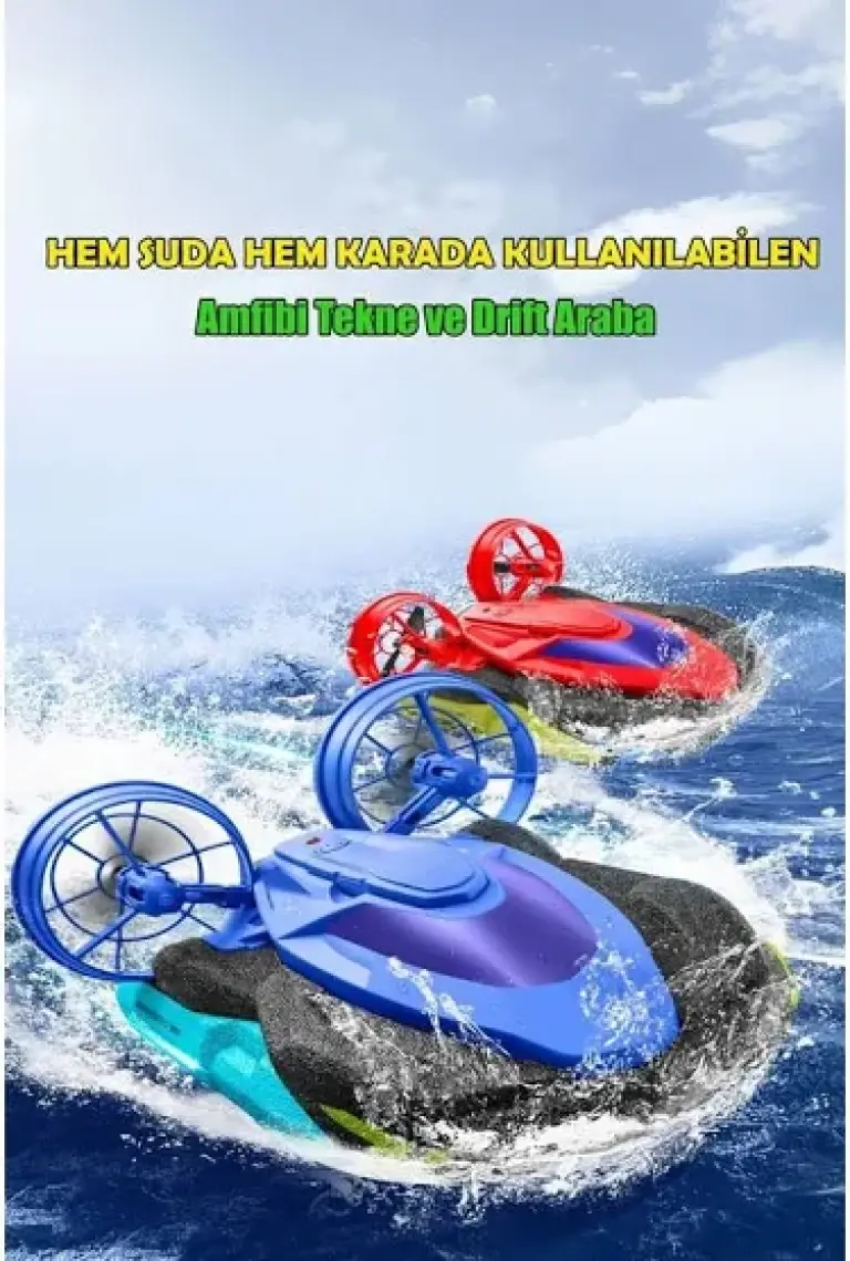 Hem Suda Hem Karada Kullanılabilen Stunt Drift Rc Tekne Oyuncak 2.4ghz Uzaktan Kumandalı Araba Amfibi Drift Araba