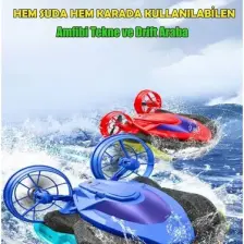 Hem Suda Hem Karada Kullanılabilen Stunt Drift Rc Tekne Oyuncak 2.4ghz Uzaktan Kumandalı Araba Amfibi Drift Araba