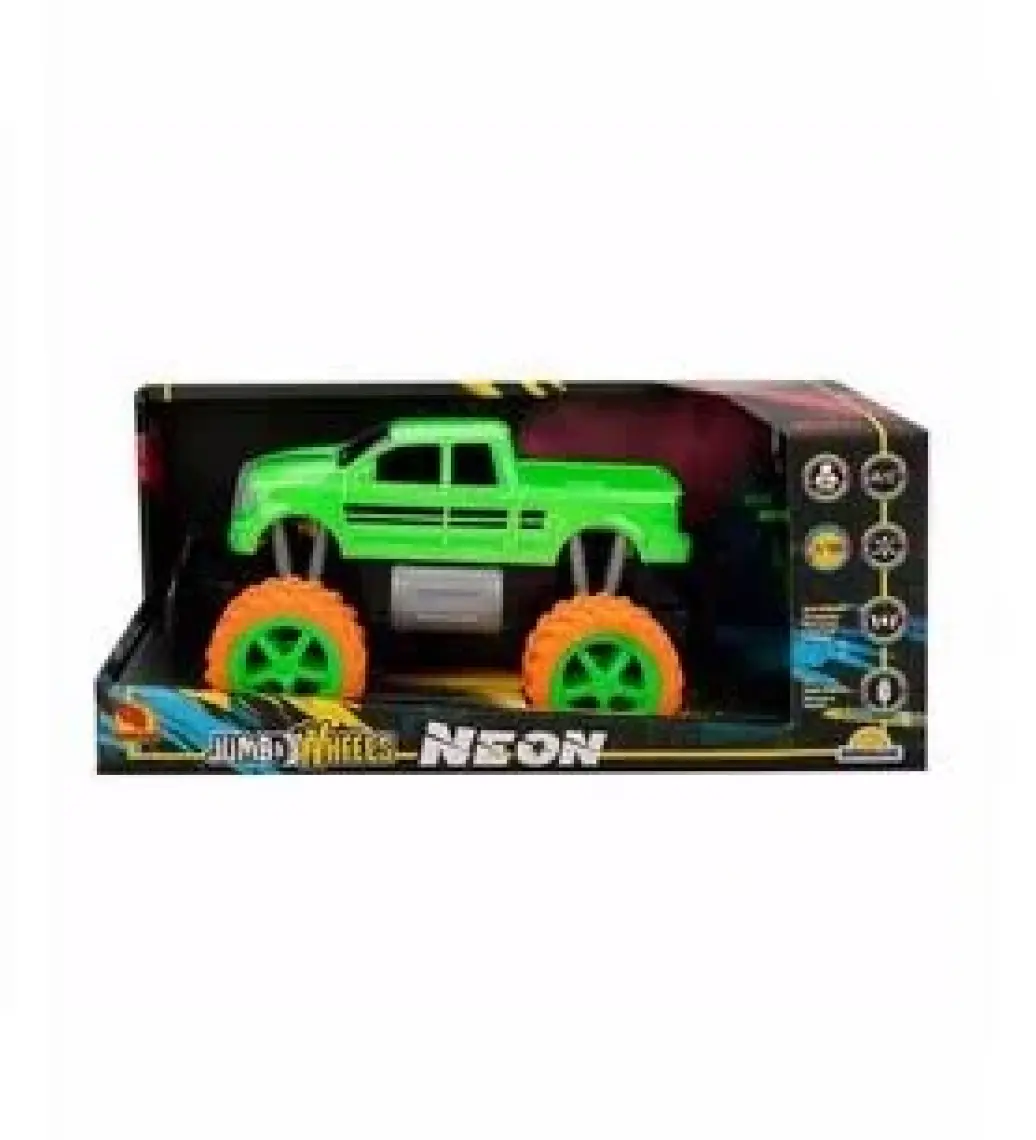 Suncon 1:18 Uzaktan Kumandalı Neon Jumbo Weels USB Şarjlı Araba 26 Cm. - Yeşil Pickup