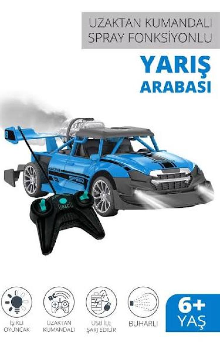 Gokidy Spray Fonksiyonlu Işıklı Şarj Edilebilir Uzaktan Kumandalı Araba Rc Araba