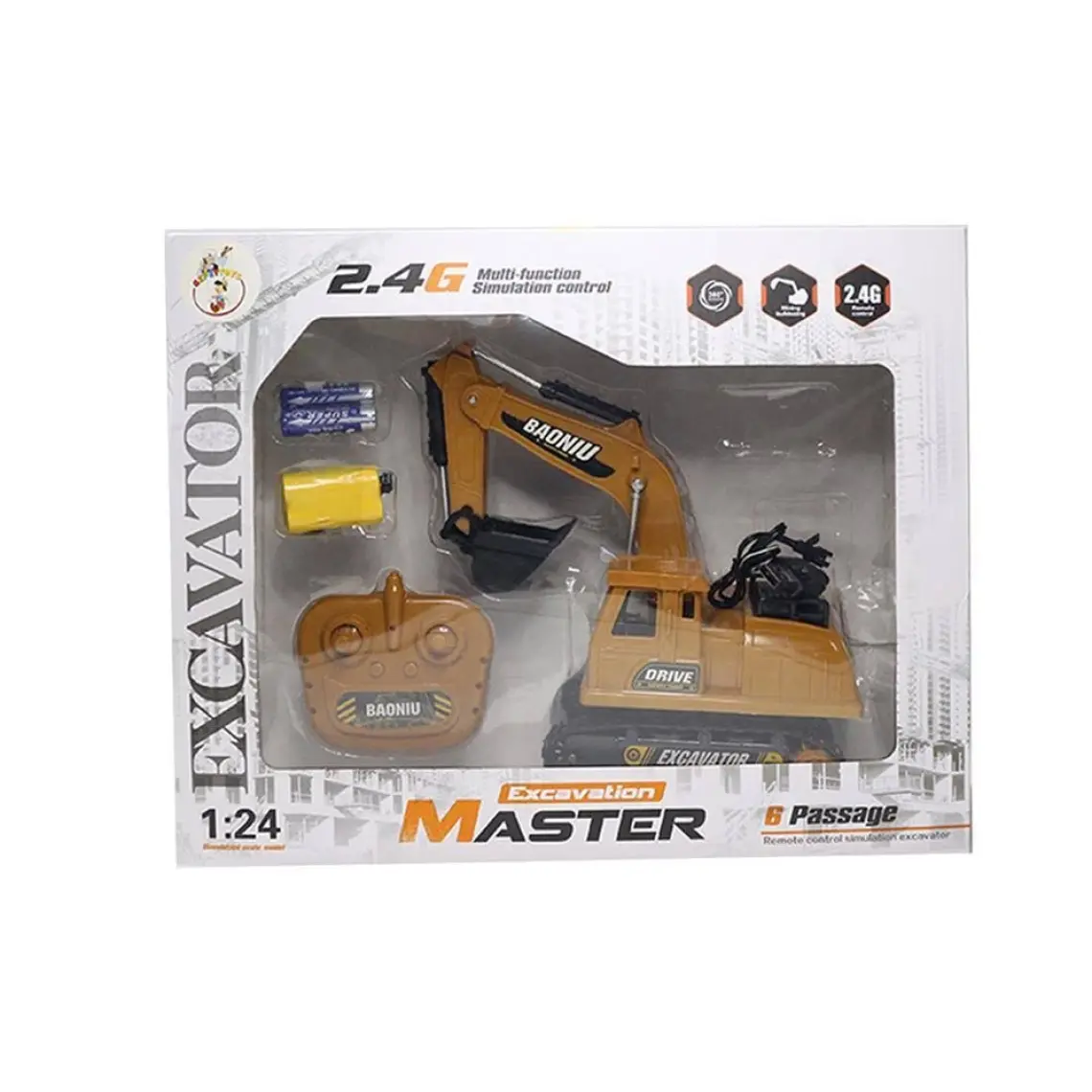 Gepettoys Uzaktan Kumandalı Şarjlı Profesyonel Kepçe Excavator Dozer