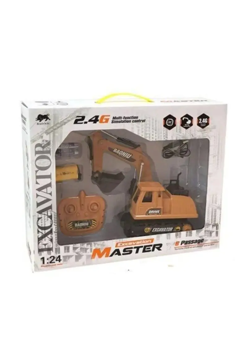 Gepettoys Uzaktan Kumandalı Şarjlı Profesyonel Kepçe Excavator Dozer