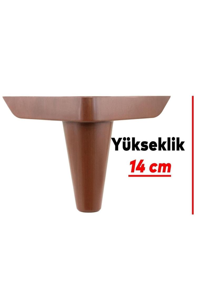 Aspen Lüks Mobilya Kanepe Koltuk Tv Ünitesi Baza Yükseltici Ayağı Ayakları 14 Cm Ahşap Desenli Ayak