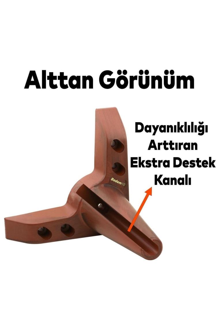 Aspen Lüks Mobilya Kanepe Koltuk Tv Ünitesi Baza Yükseltici Ayağı Ayakları 14 Cm Ahşap Desenli Ayak