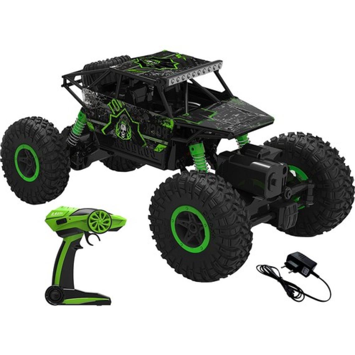 R/C 1:18 Rock Crawler 4x4 WD Uzaktan Kumandalı Araba Buggy Jeep - Yeşil