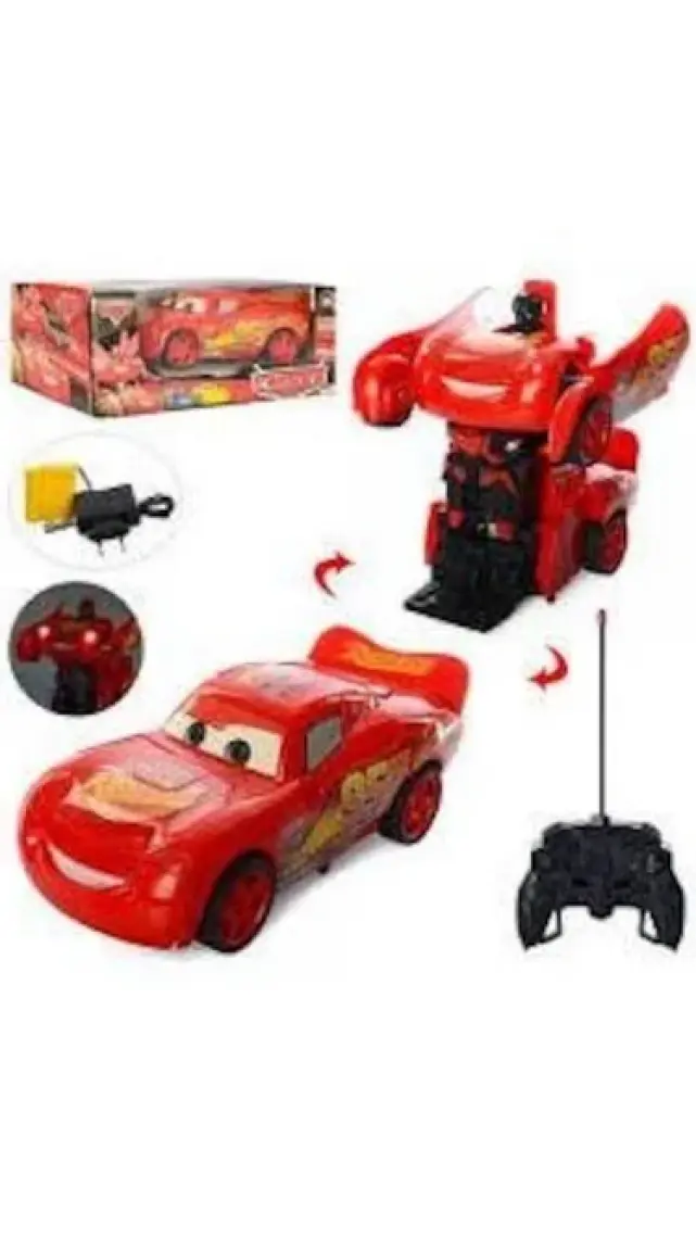Beyazkuş Ticaret Robota Dönüşen Şimşek Mcqueen Uzaktan Kumandalı Şarjlı Araba