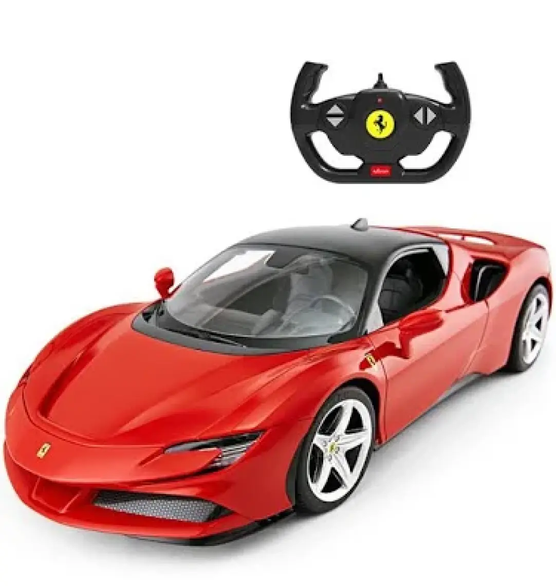 1:14 Ferrari SF90 Stradale Işıklı Uzaktan Kumandalı Araba 34 cm.Kırmızı 3+ Yaş