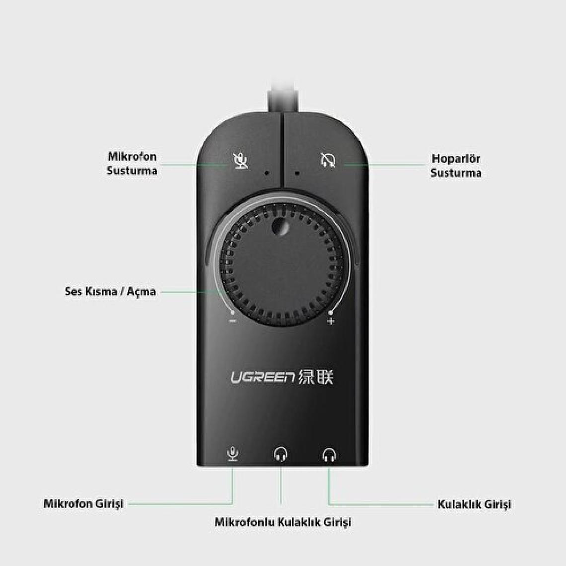 Ugreen Harici USB Ses Kartı 15 cm