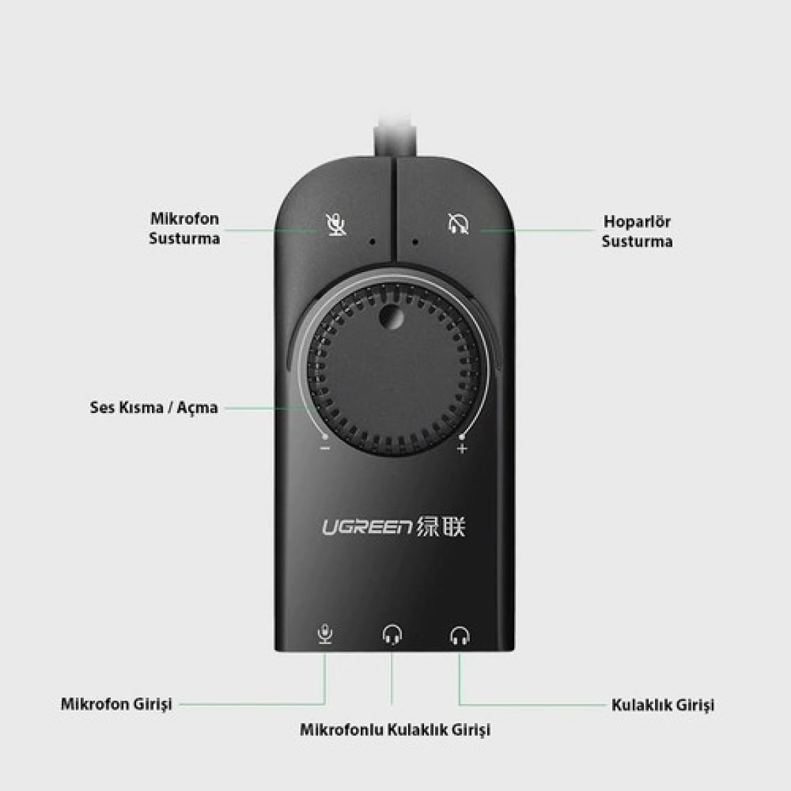 Ugreen Harici USB Ses Kartı 15 cm