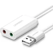 Ugreen Harici 3.5mm USB Ses Kartı Beyaz