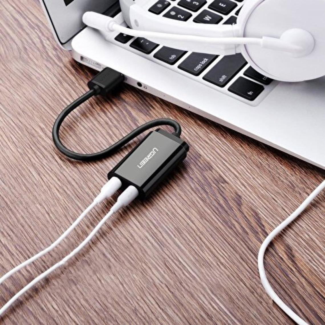 Ugreen Harici 3.5mm USB Ses Kartı Beyaz