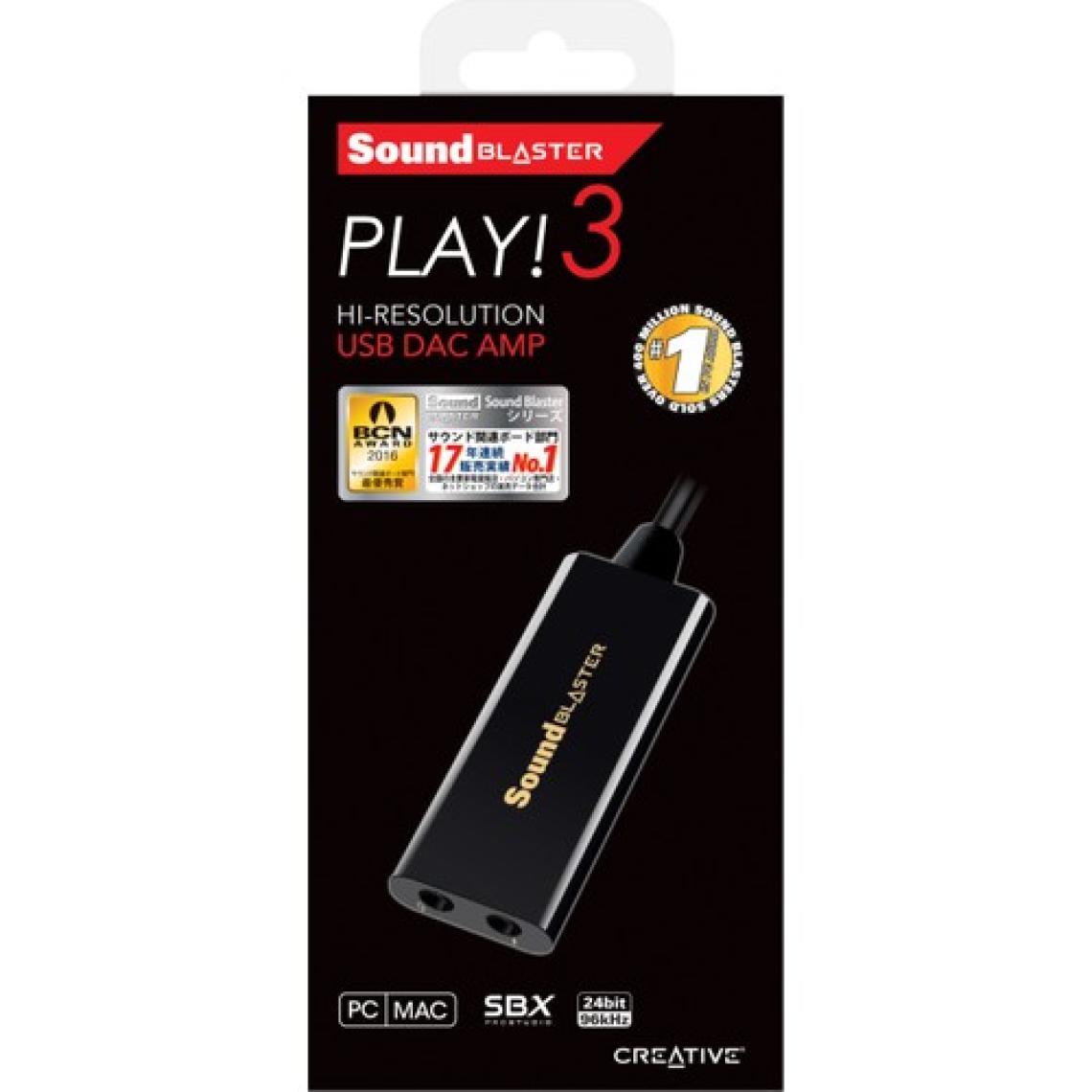 Creative Soundblaster Play! 3 24-Bit 96KHZ Usb Ses Kartı