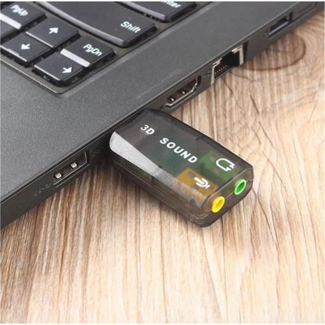 Wozlo 5.1 Sound USB Ses Kartı Virtual 3D Çevirici Dönüştürücü