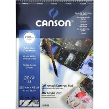 Canson Çok Amaçlı Sanatsal Blok 200Gr. 20 Yaprak, A3
