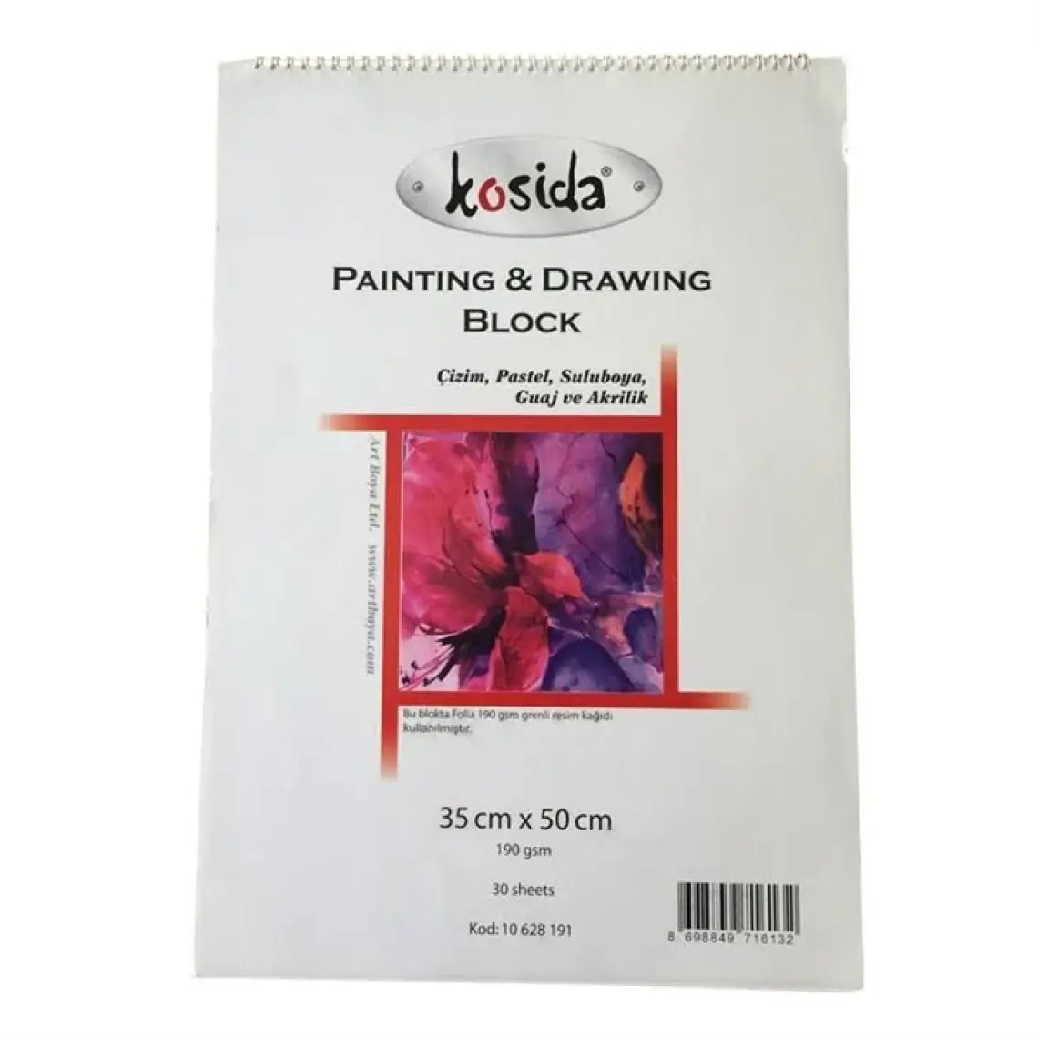 Ponart - Kosida Painting & Drawing Block 35X50 Resim Defteri 190 Gr. 30 Yaprak