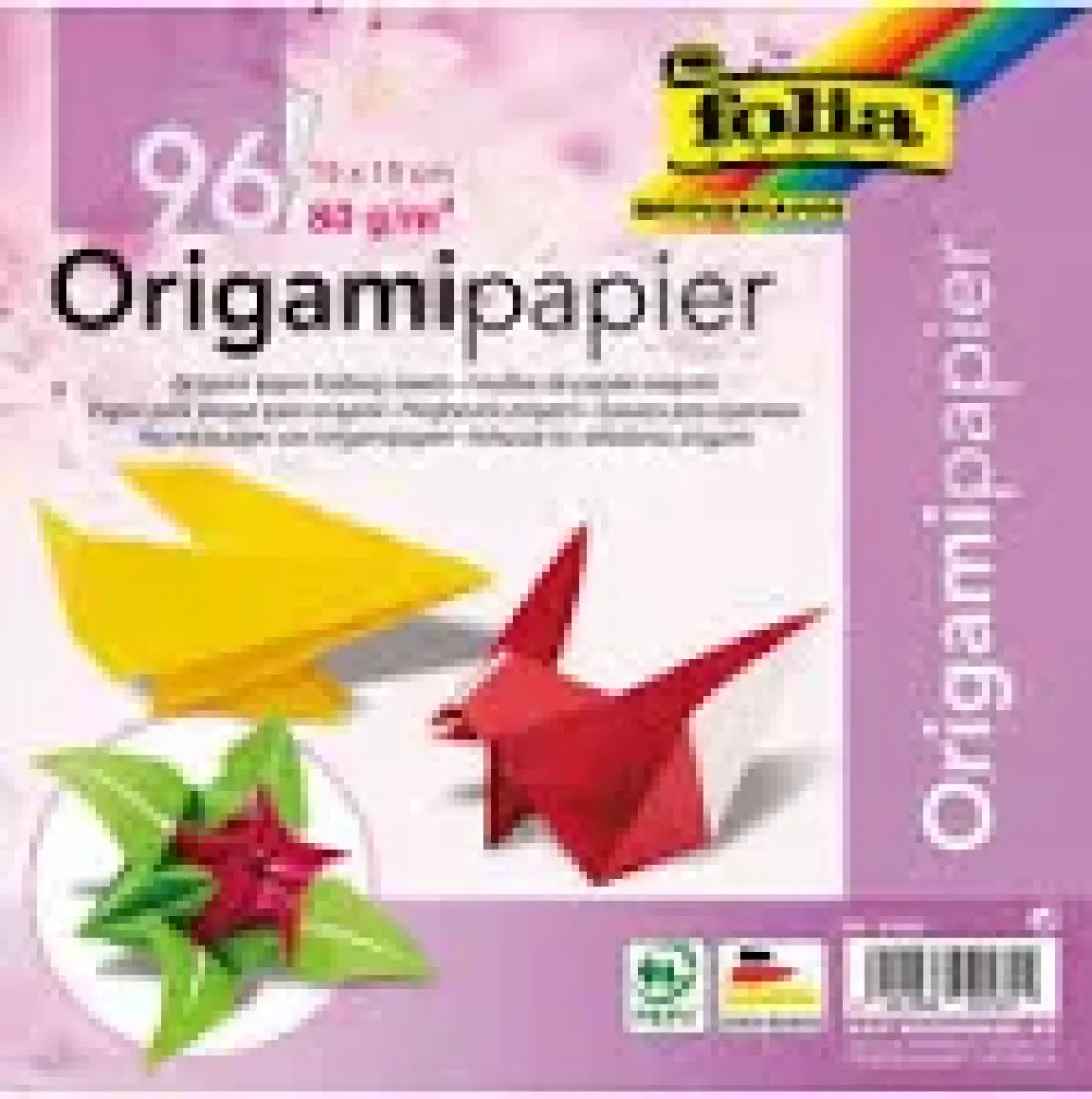 Folia Origami Kağıdı 12 Renk 96 Adet Kağıt