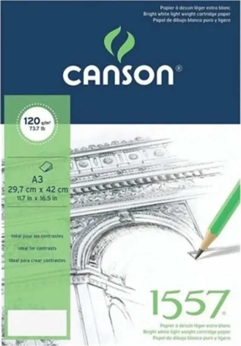 Canson 1557 Eskiz Defteri 120Gr. 40 Yaprak. A3