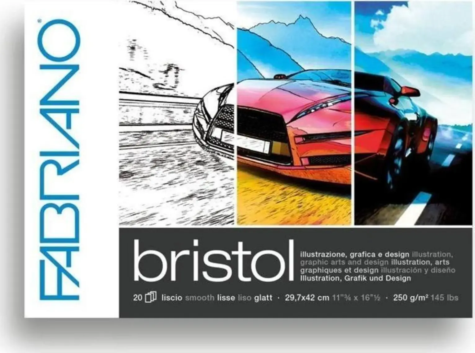 Fabriano Bristol Defter - 250Gr. - 20Yp. - A3