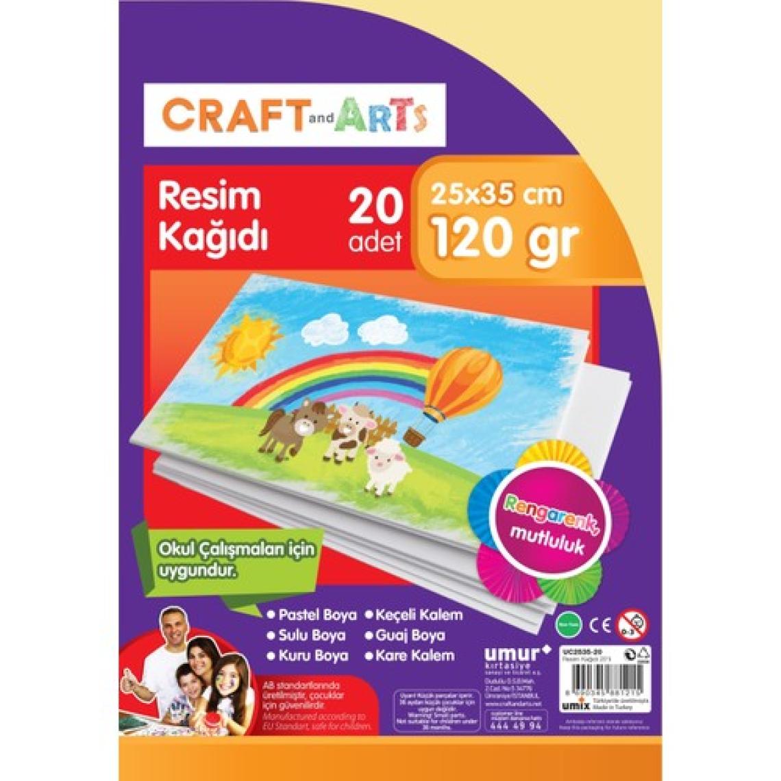 Craft And Arts Resim Kağıdı 20'li 25 x 35 cm