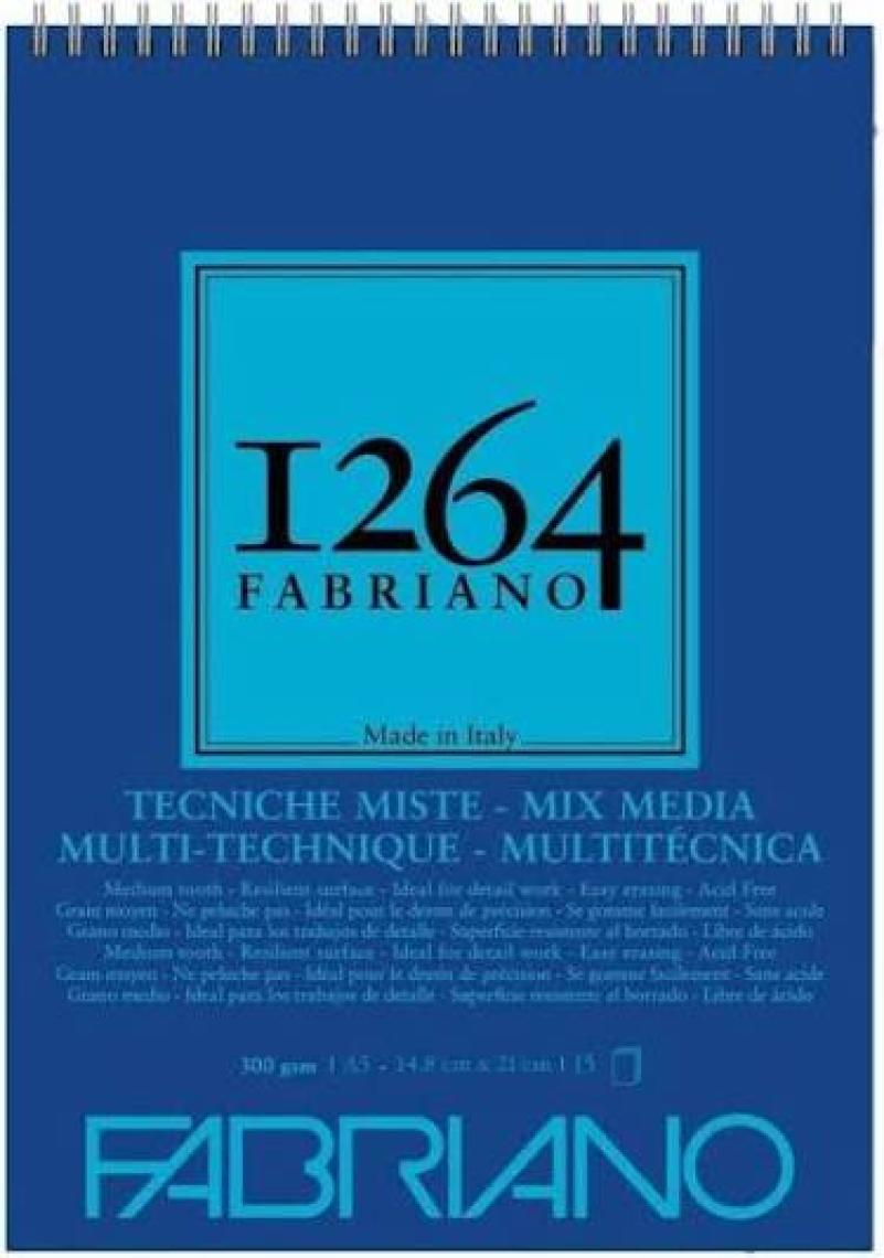 Fabriano : 1264 Çok Amaçlı Defter : A5 (300 gr - 15 Yaprak)