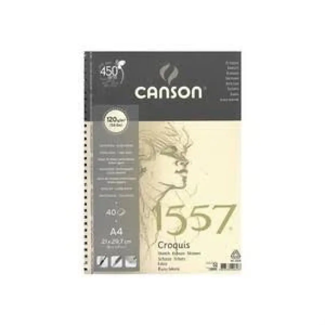 Canson 1557 Eskiz Defteri 120Gr. 40 Yaprak. A3