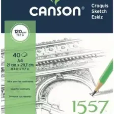 Canson 1557 Eskiz Defteri 120Gr. 40 Yaprak. A3