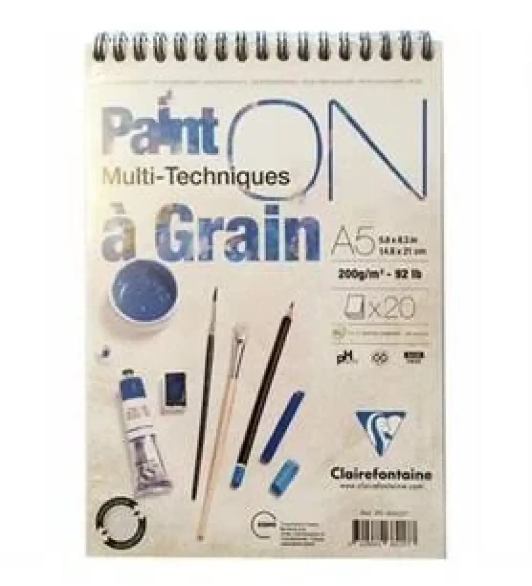 Clairefontaine Pd966417 Paınt-On A Graın 120Gr A5 Cm Çizm Bl